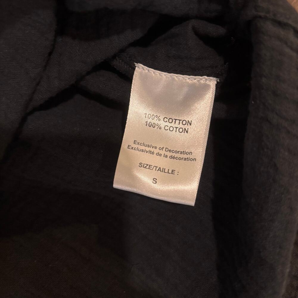 NWT Voyageur by MERSEA Palermo Embroidered Luxury Gauze Maxi Black Dress–Size S - Picture 8 of 9